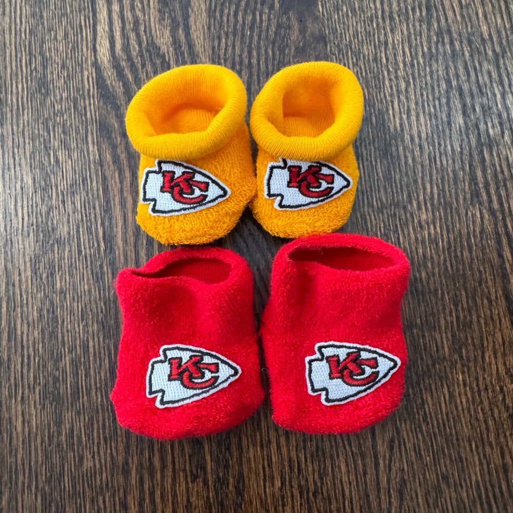 Kansas City Chiefs Baby Booties